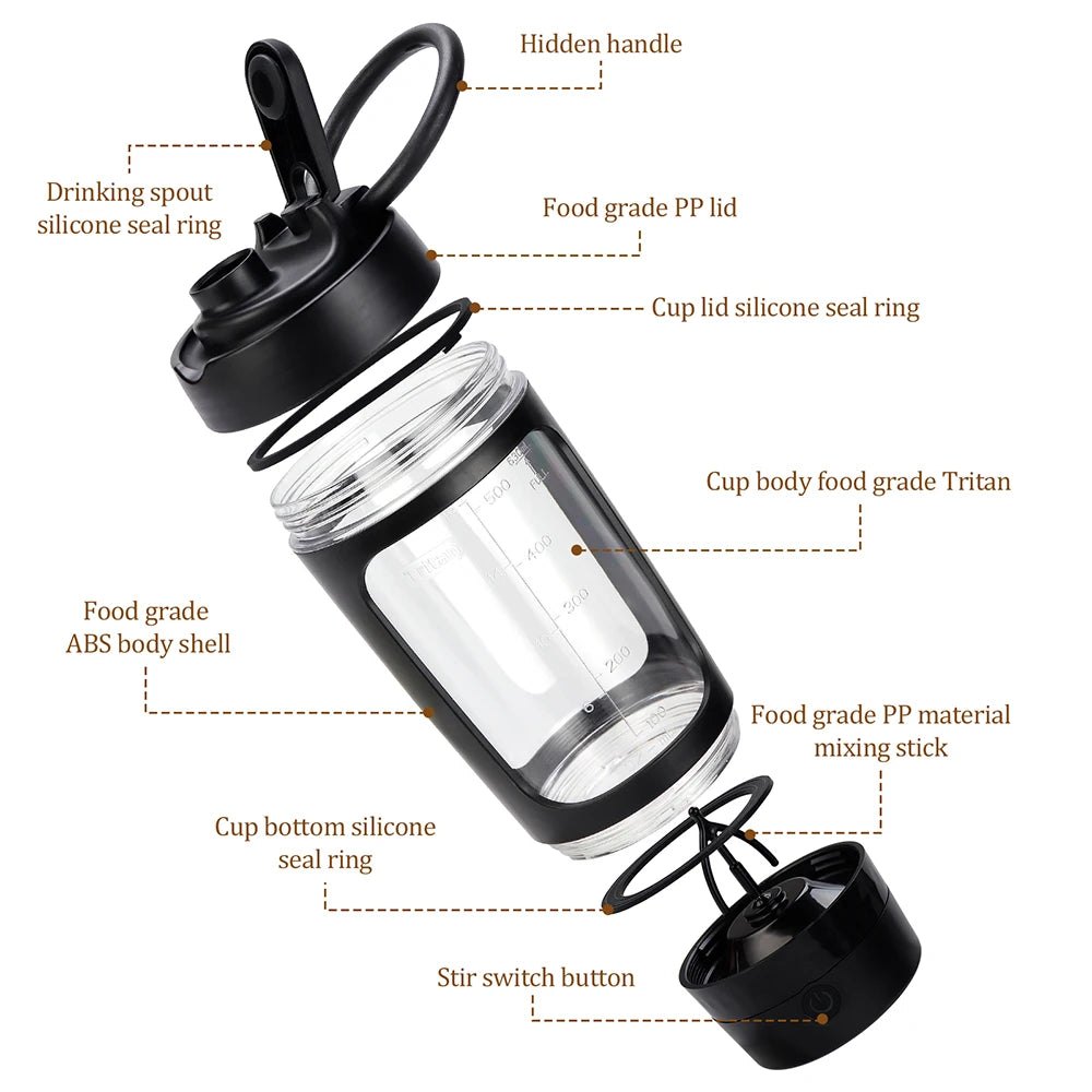 650ml Electric Shaker Bottle
