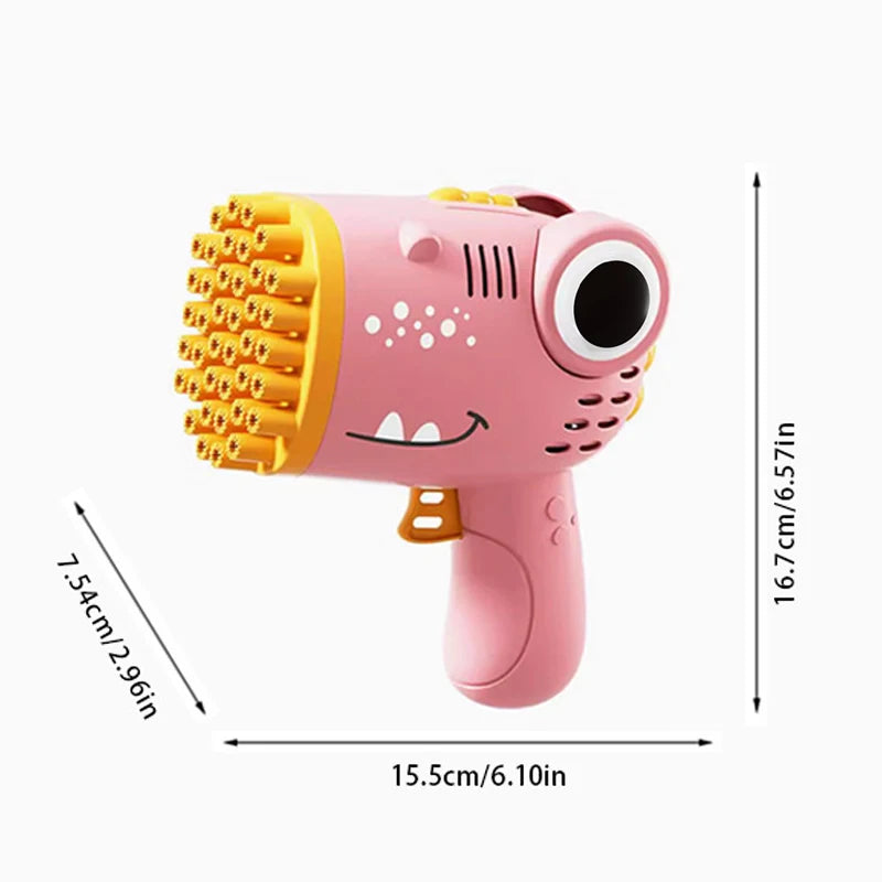 40 Bubbles Dinosaur Gun